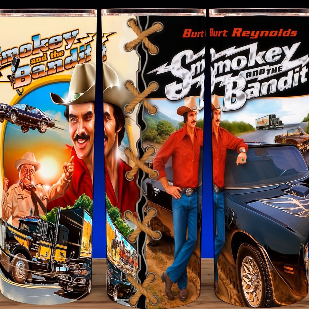 Smokey and The Bandit 70s Burt Reynolds Cup Mug Tumbler 20 oz